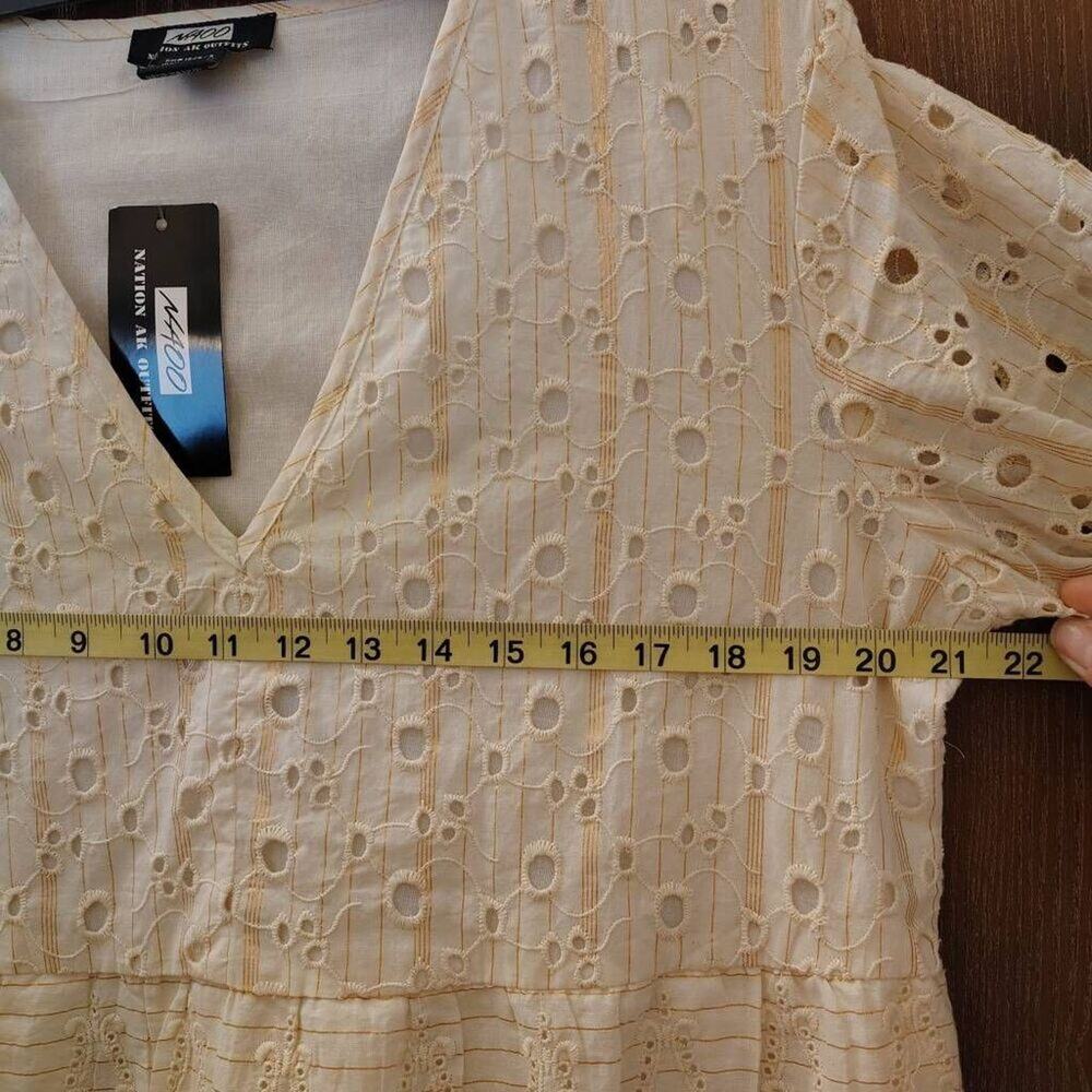 NAOO Cream and Gold Boho Dress - Picture 5 of 7